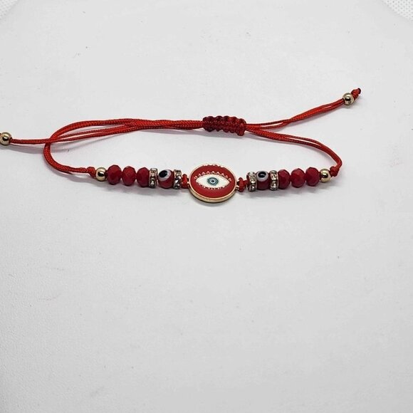 Brand New Red Evil Eye Adjustable Bracelet - Picture 1 of 4